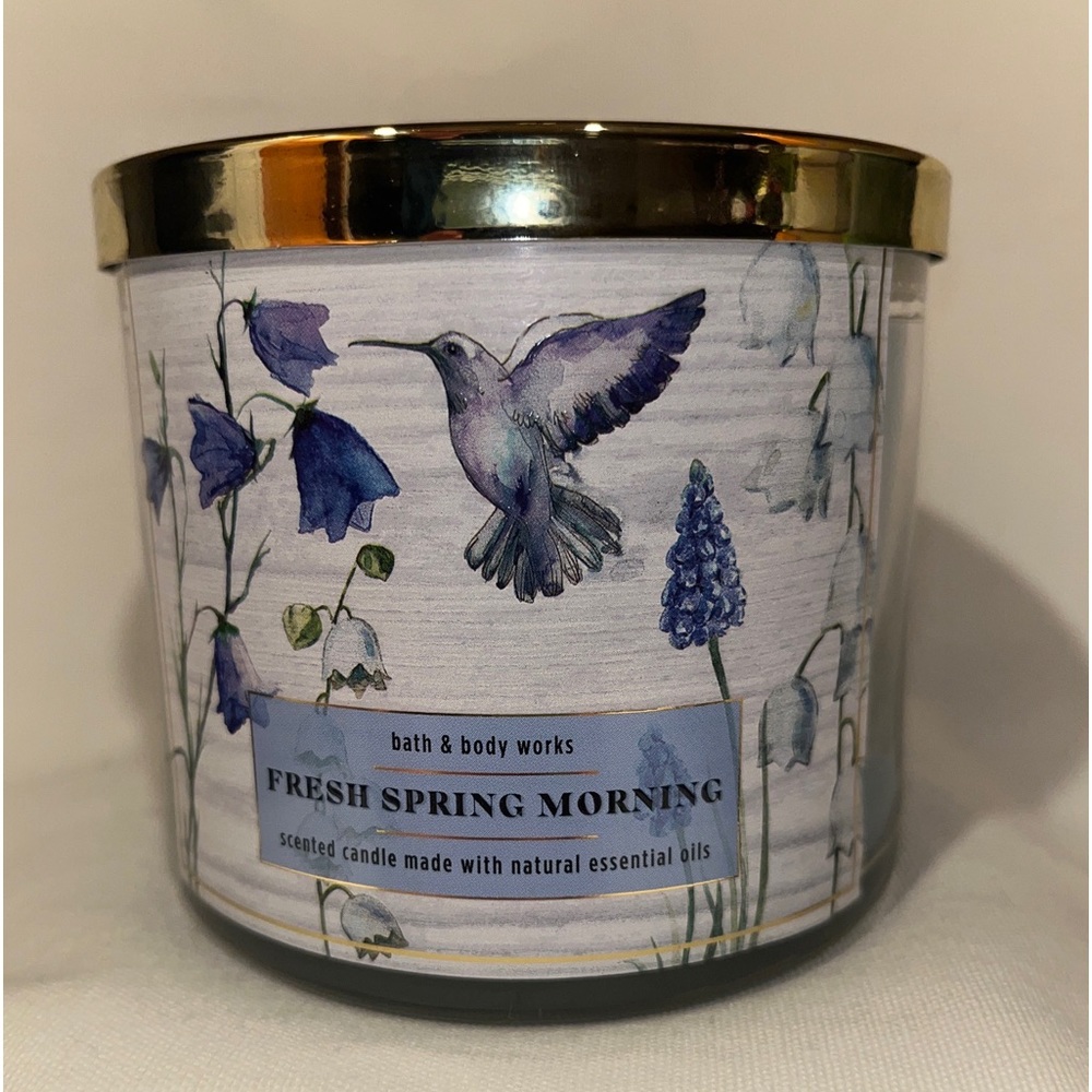 Bath & Body Works - Fresh Spring Morning - 3 Wick Candle - Never Used
